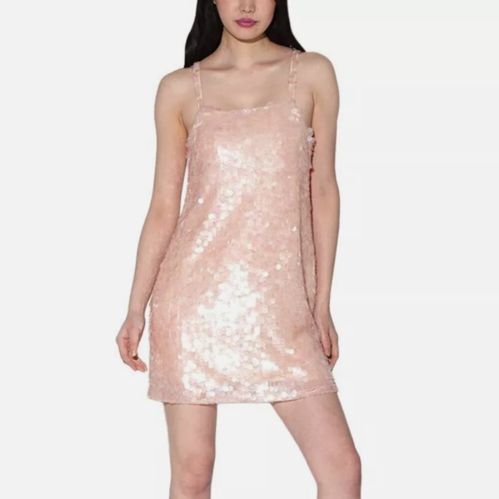 Walter Baker Naomie Mini Dress Blush Prism Sequin